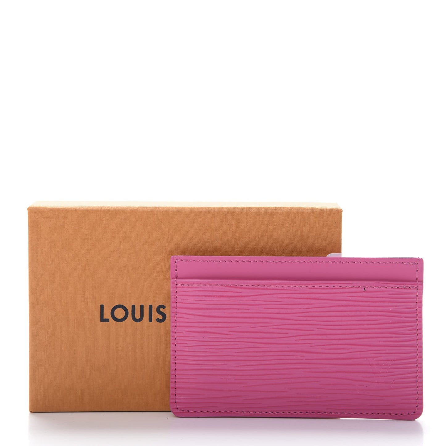 Epi Card Holder Hot Pink