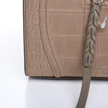 Celine Crocodile Embossed Nubuck Medium Phantom Luggage Beige 8 of 14