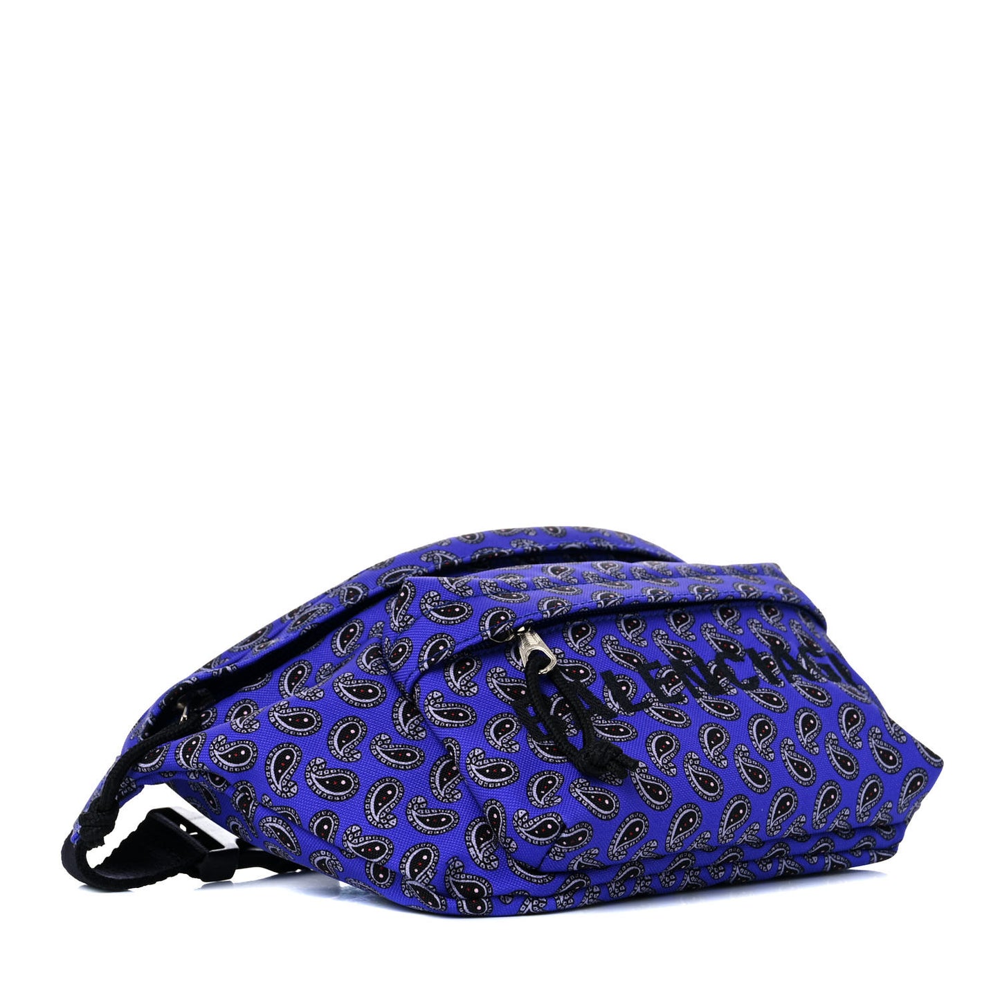 Sport Nylon Logo Paisley Print Wheel Belt Bag Navy Black