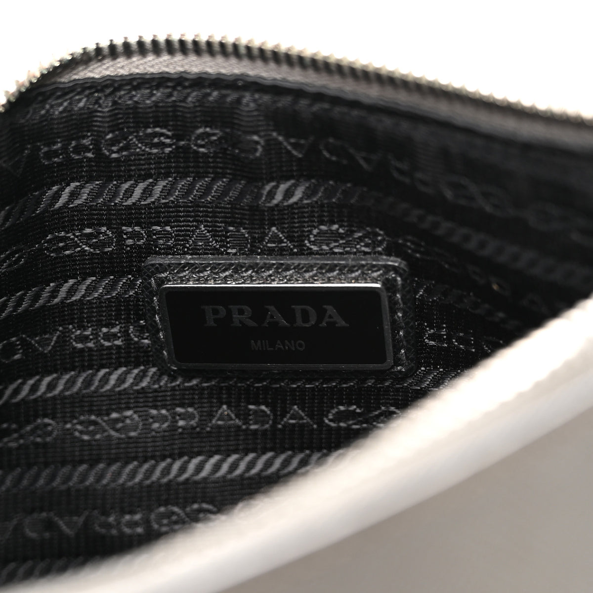 Prada Saffiano Travel Pocket Zippered Shoulder Bag Marmo 5 of 12