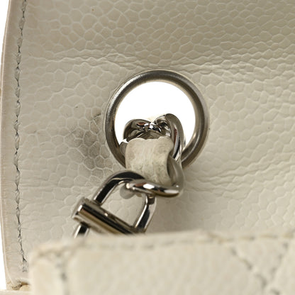 Chanel Caviar Quilted East West Flap White 14 of 16