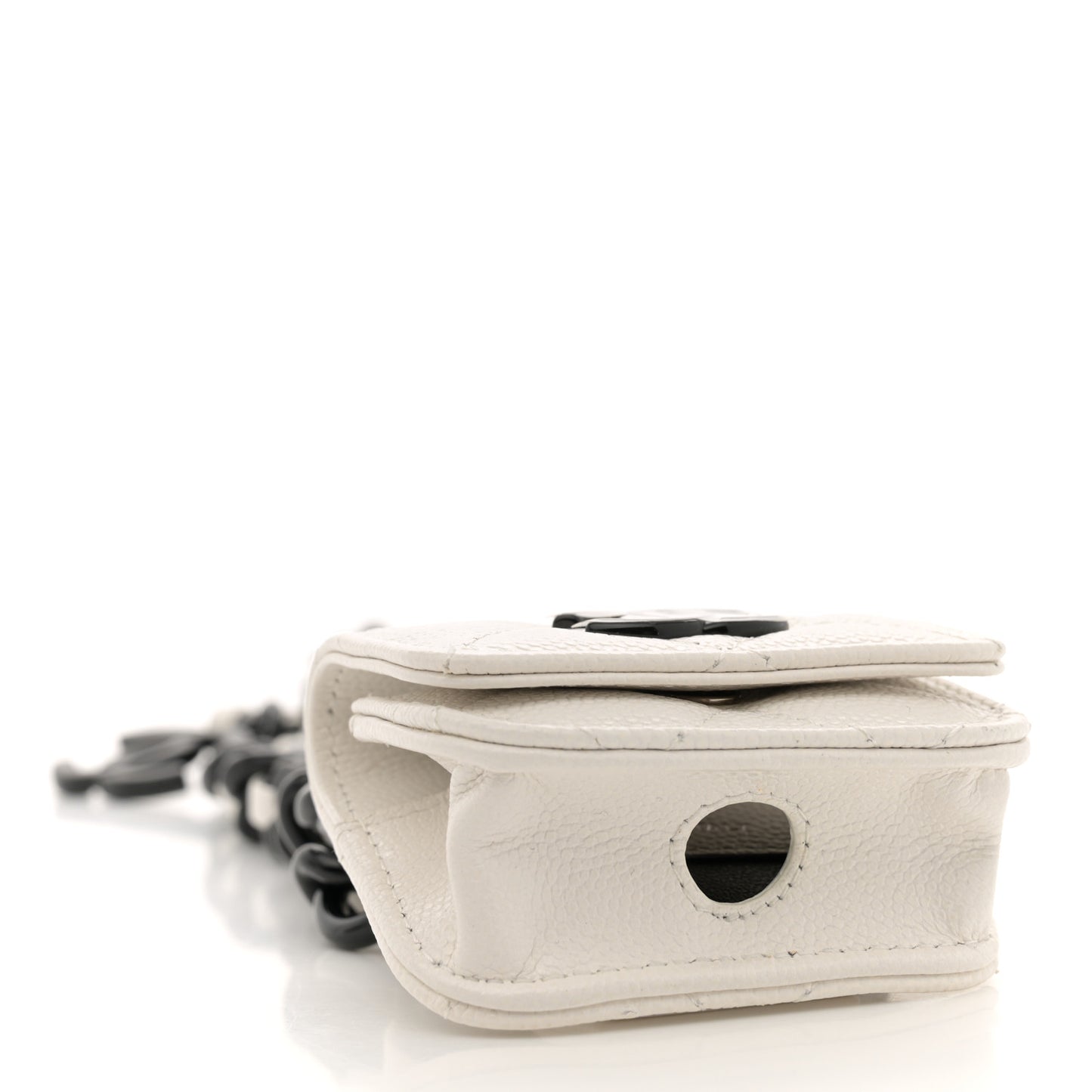 Caviar Quilted Airpods Pro Holder Belt White