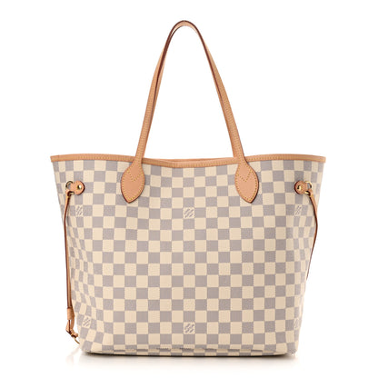 Louis Vuitton Damier Azur Neo Neverfull MM Rose Ballerine 1 of 10