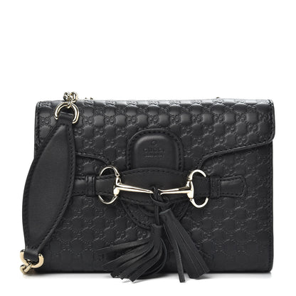 Gucci Microguccissima Mini Emily Shoulder Bag Black 1 of 10