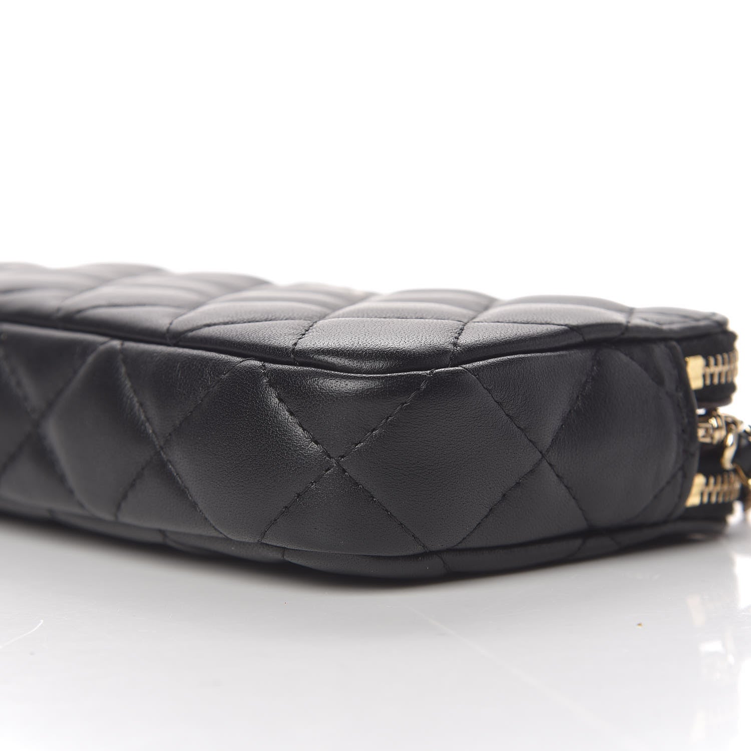 Chanel Lambskin Quilted Small Clutch With Chain Black 10 of 12