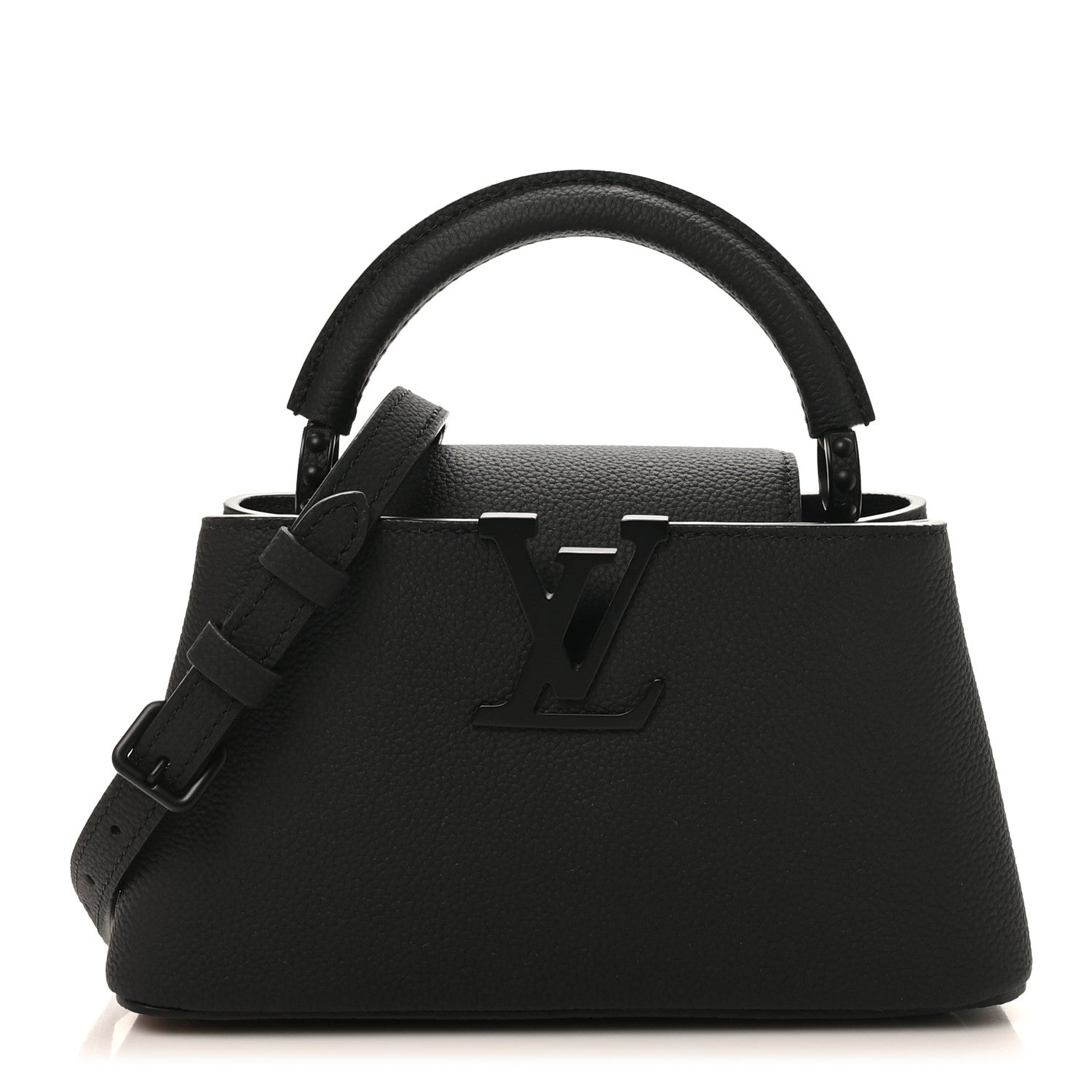 Louis Vuitton Matte Taurillon Capucines East West Mini All Black 1 of 10