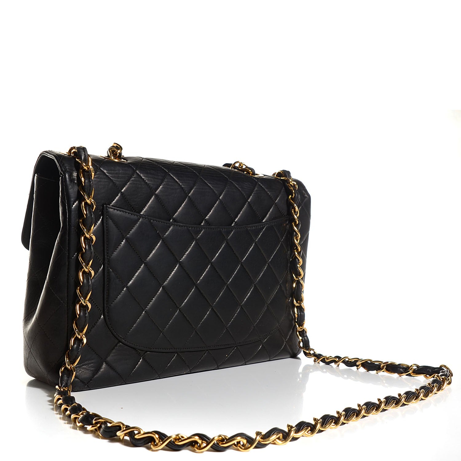Chanel Lambskin Quilted XL Jumbo Flap Black 3 of 8