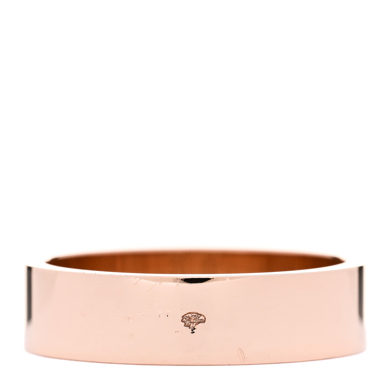 Hermes 18K Rose Gold Diamond PM Kelly Ring 53 6.25 3 of 5