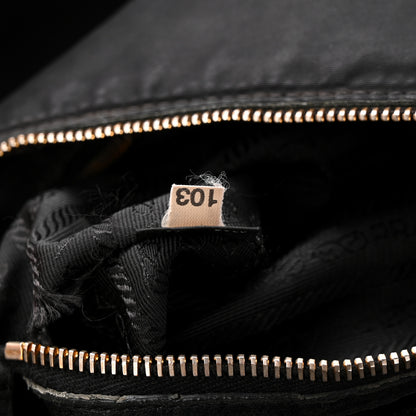 Prada Tessuto Nylon Vitello Daino Shopping Satchel Black 8 of 12