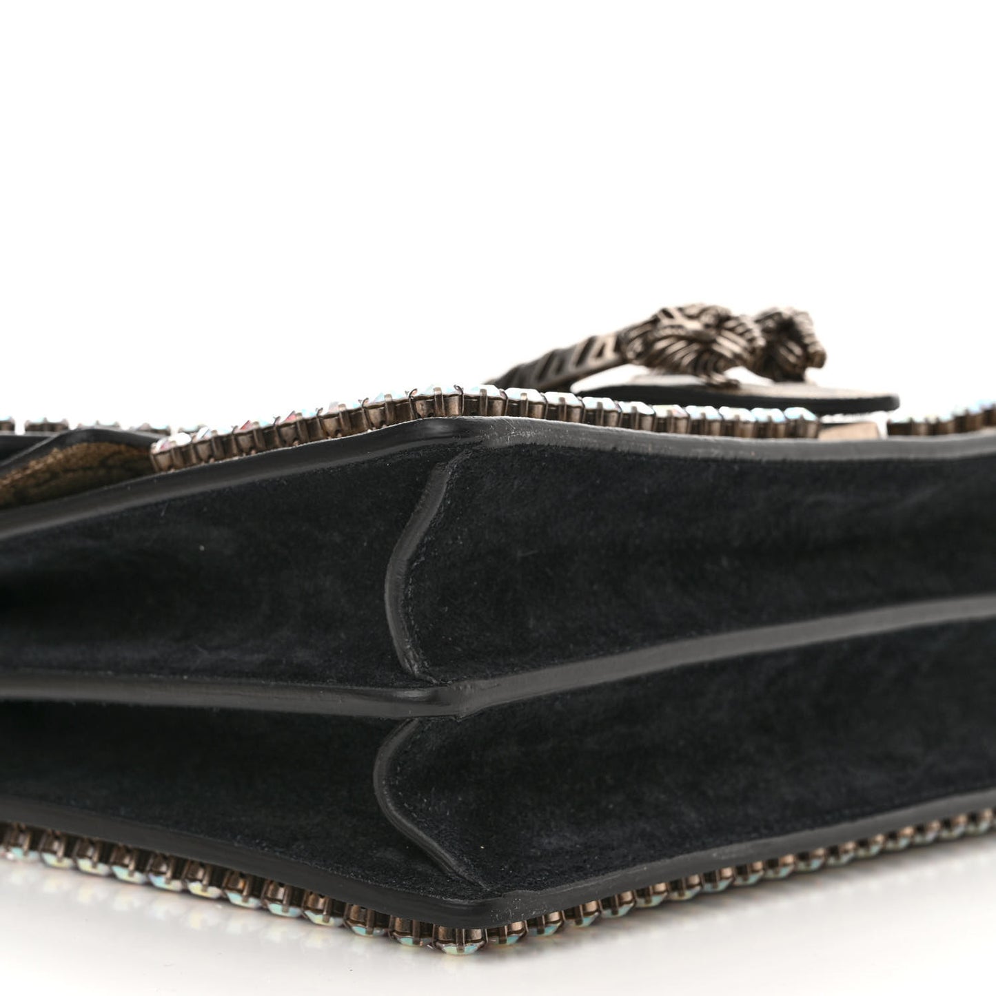GG Supreme Monogram Crystal Small Dionysus Shoulder Bag Black