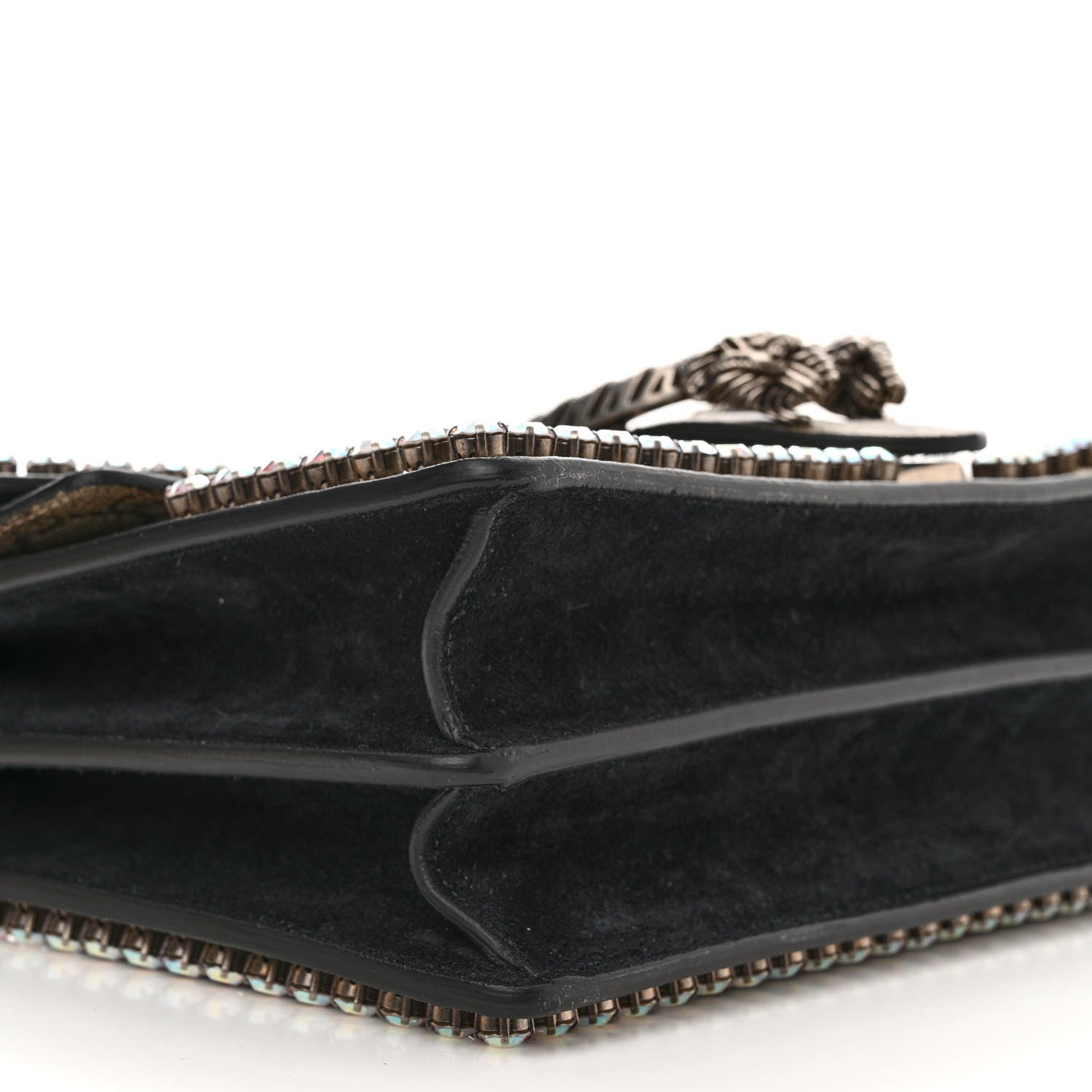 Gucci GG Supreme Monogram Crystal Small Dionysus Shoulder Bag Black 9 of 12