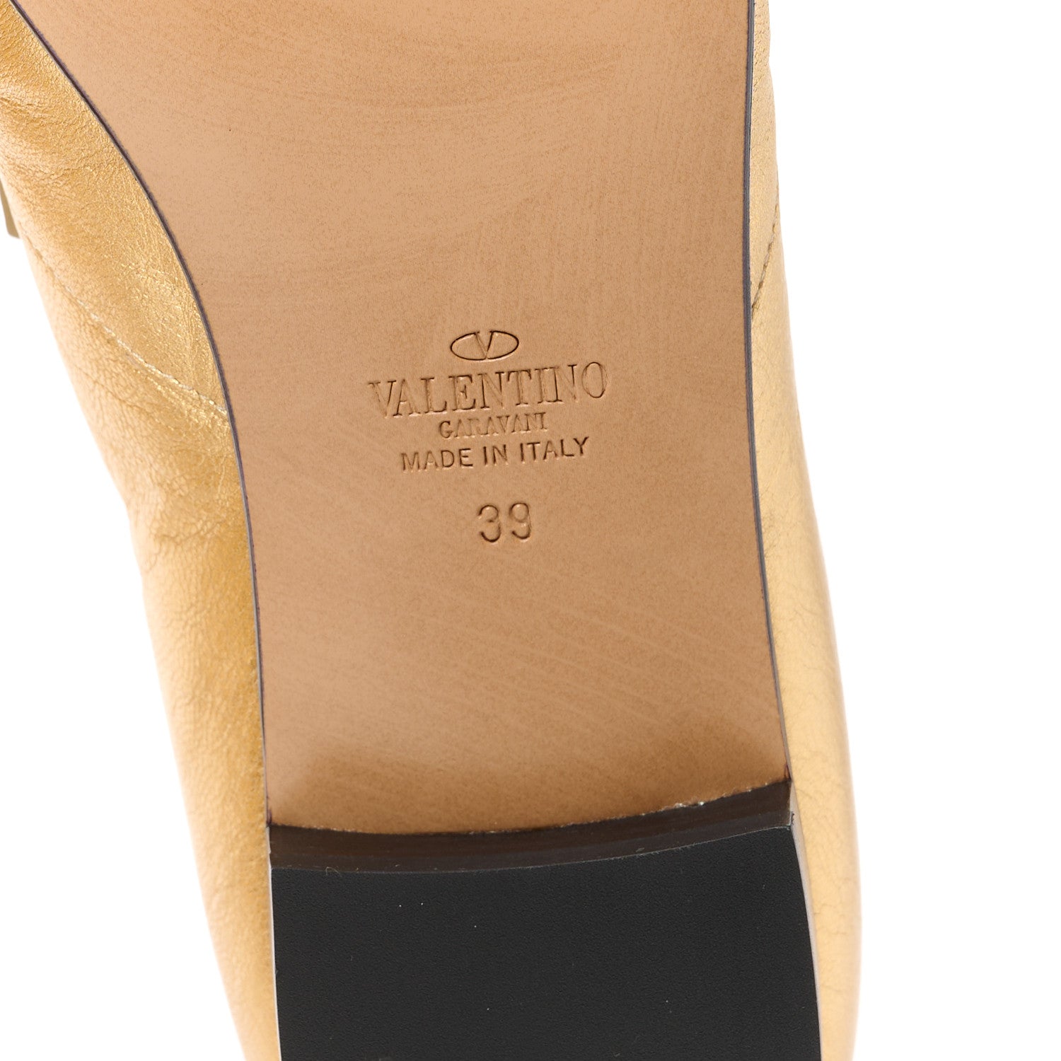 Valentino Garavani Metallic Nappa Panther Loafers 39 Deep Gold 6 of 9
