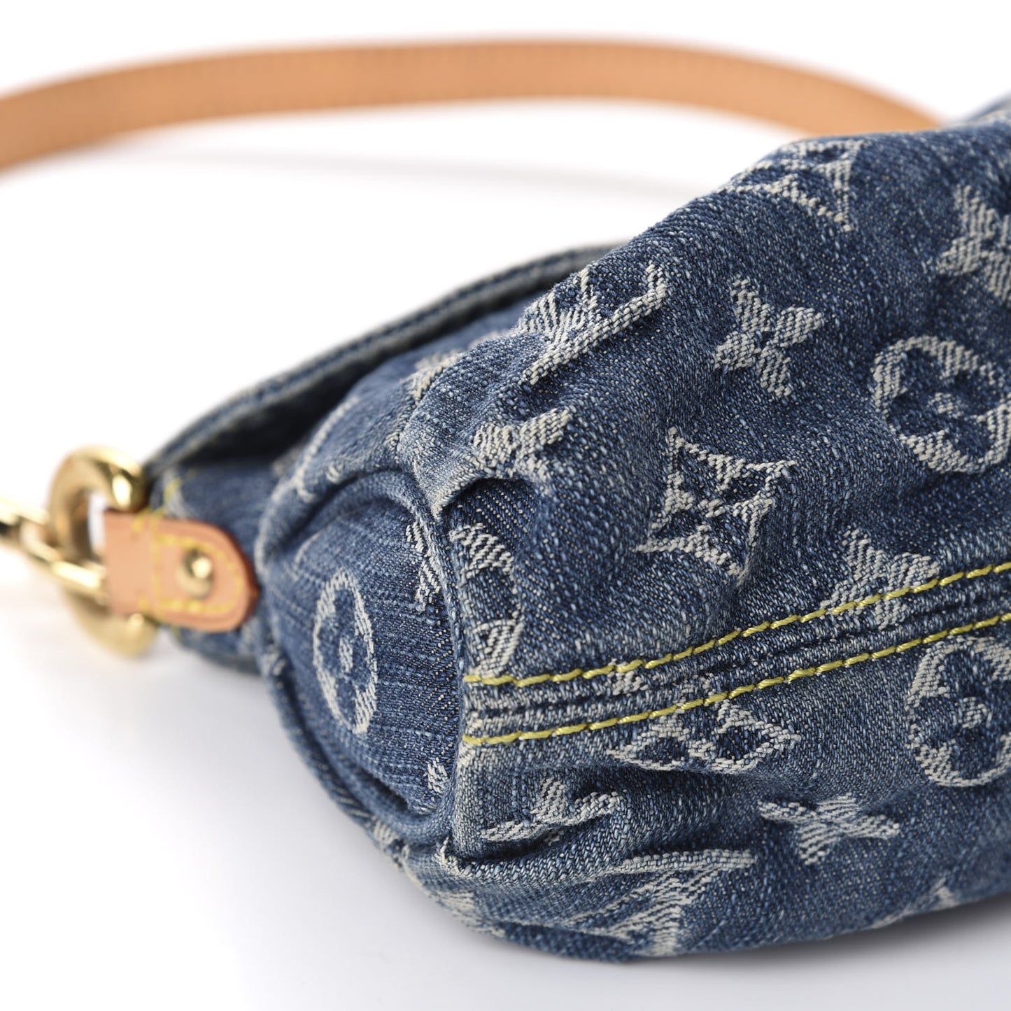 Monogram Denim Mini Pleaty Blue