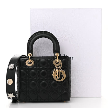 Christian Dior Lambskin Cannage Small Lucky Badges My Lady Dior Black 16 of 16