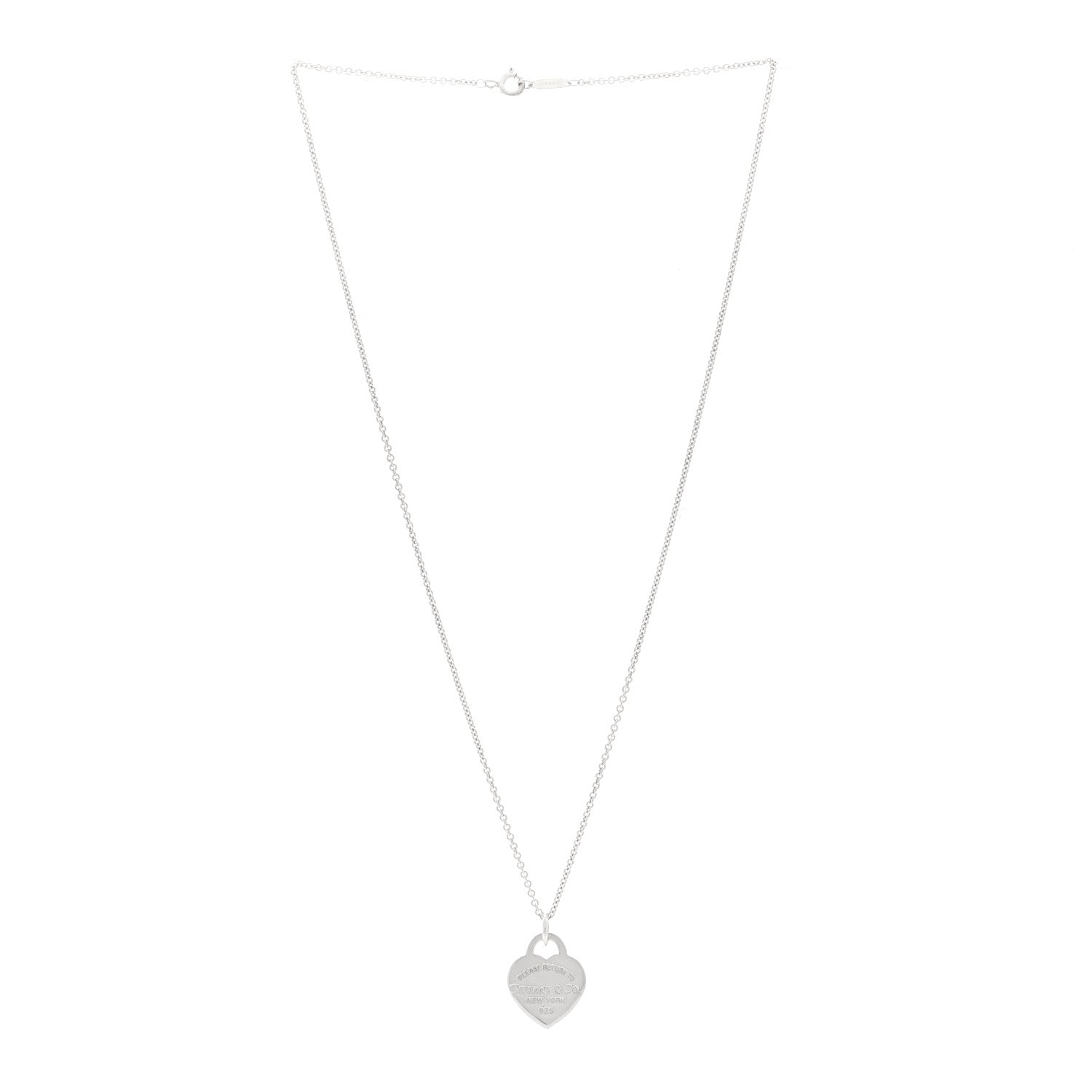 Tiffany Sterling Silver Small Return To Tiffany Heart Pendant Necklace 3 of 5