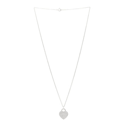 Tiffany Sterling Silver Small Return To Tiffany Heart Pendant Necklace 3 of 5