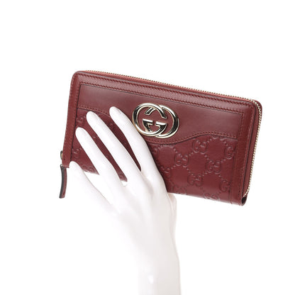 Gucci Guccissima Sukey Zip Around Wallet Red 2 of 8