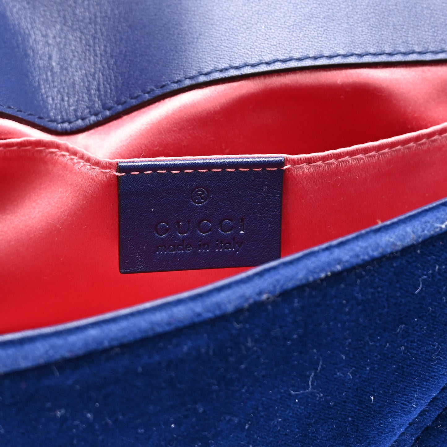 Velvet Matelasse Mini GG Marmont Shoulder Bag Cobalt Blue
