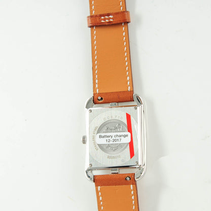 Hermes Stainless Steel Barenia 29mm Cape Cod Double Tour Quartz Watch Fauve 8 of 10