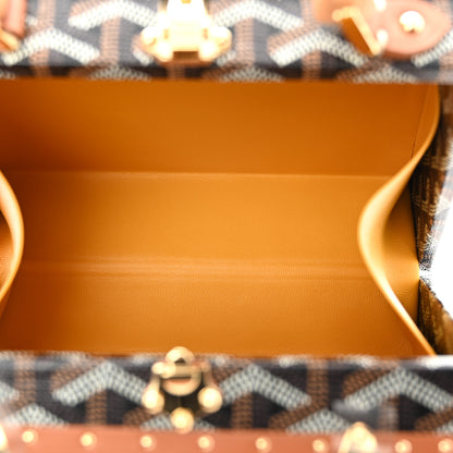 Goyard Goyardine Mini Saigon Trunk Bag Black Gold 5 of 12