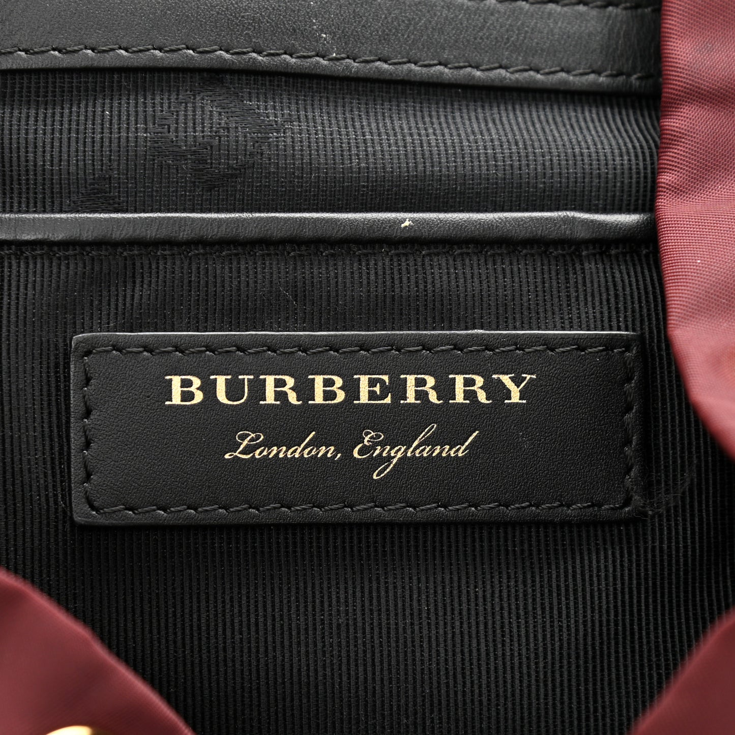 Nylon Small Rucksack Backpack Burgundy Red