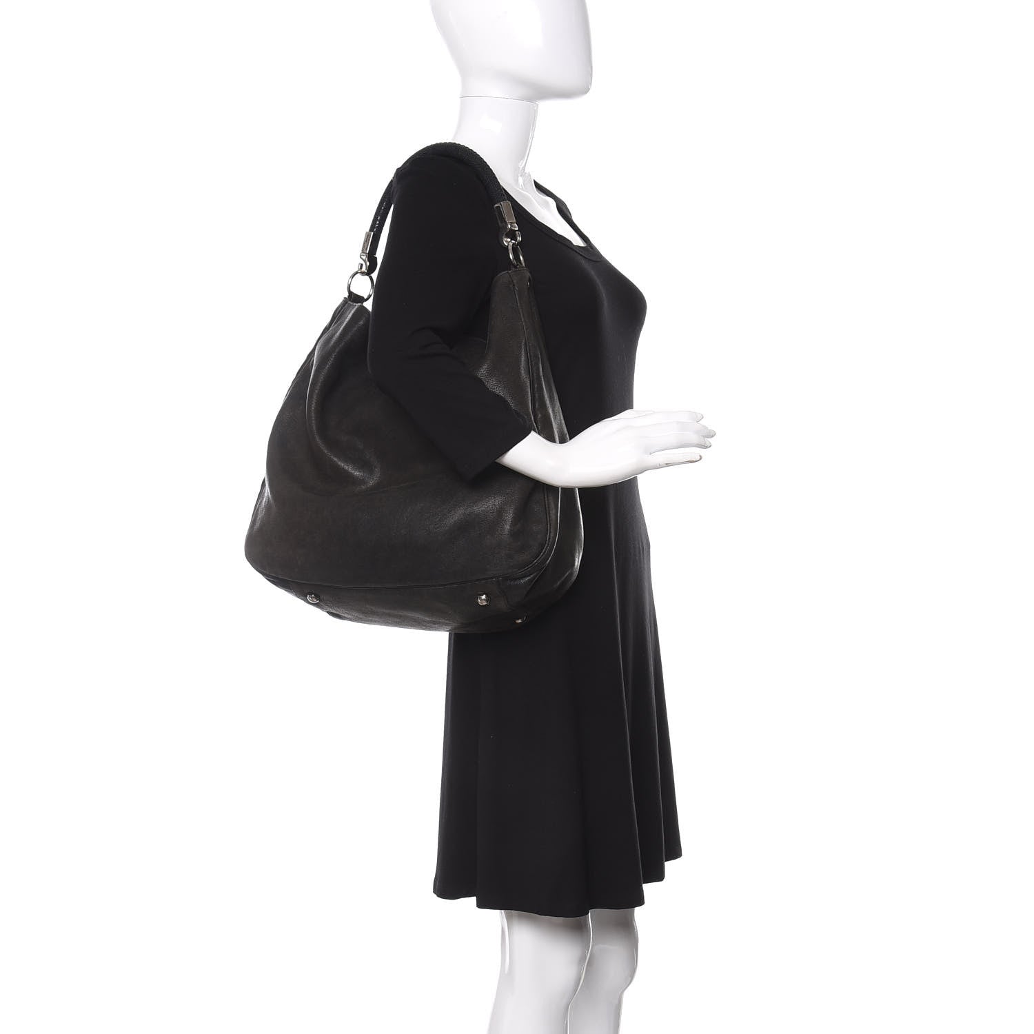 Saint Laurent Sheepskin Large Roady Hobo Black 2 of 11