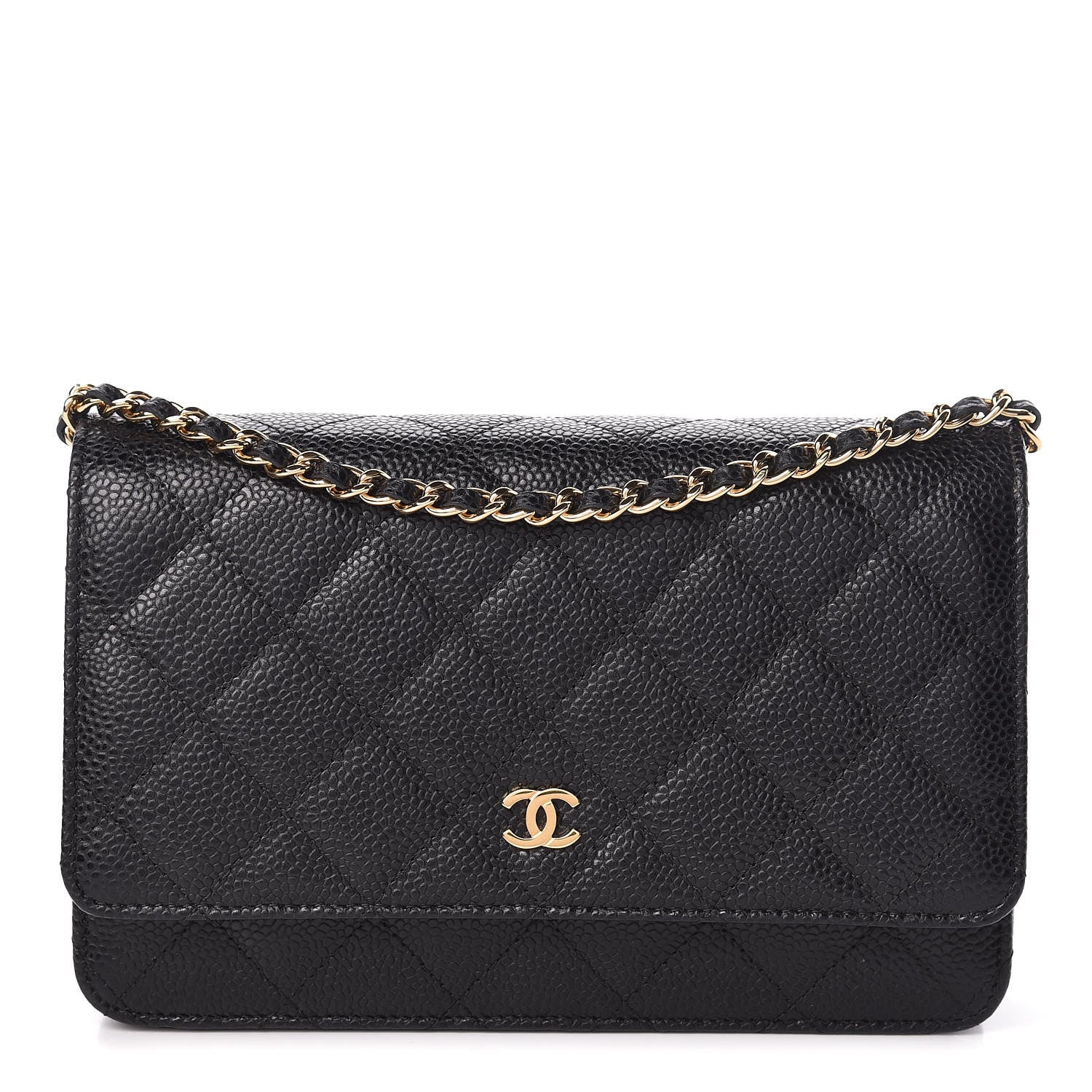 Chanel Caviar Quilted Wallet On Chain WOC Black 1 of 12