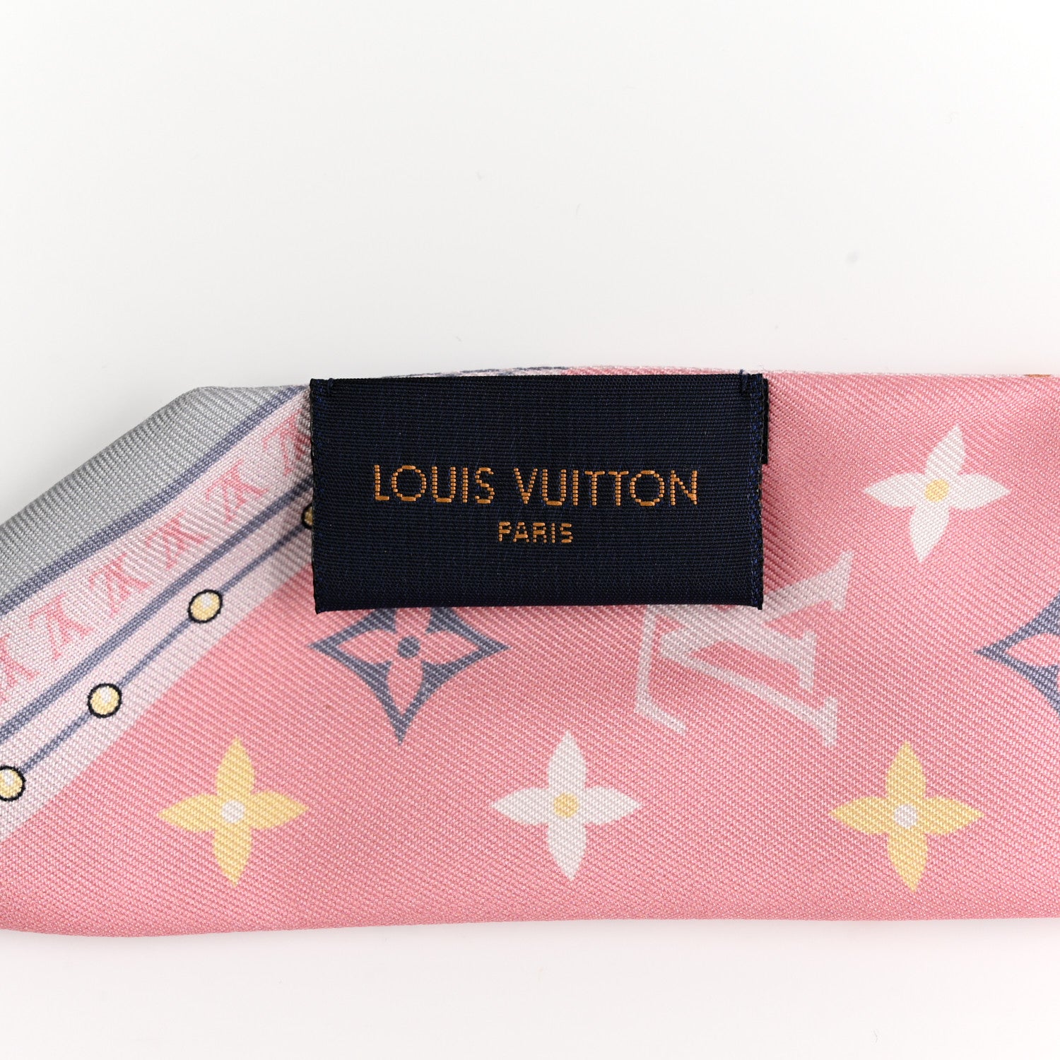 Louis Vuitton Silk Monogram Flowers Forever Bandeau Rose Clair 3 of 3
