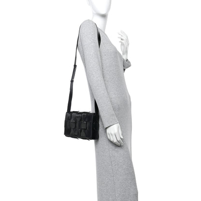 Bottega Veneta Patent Maxi Intrecciato Cassette Crossbody Bag Black 2 of 10