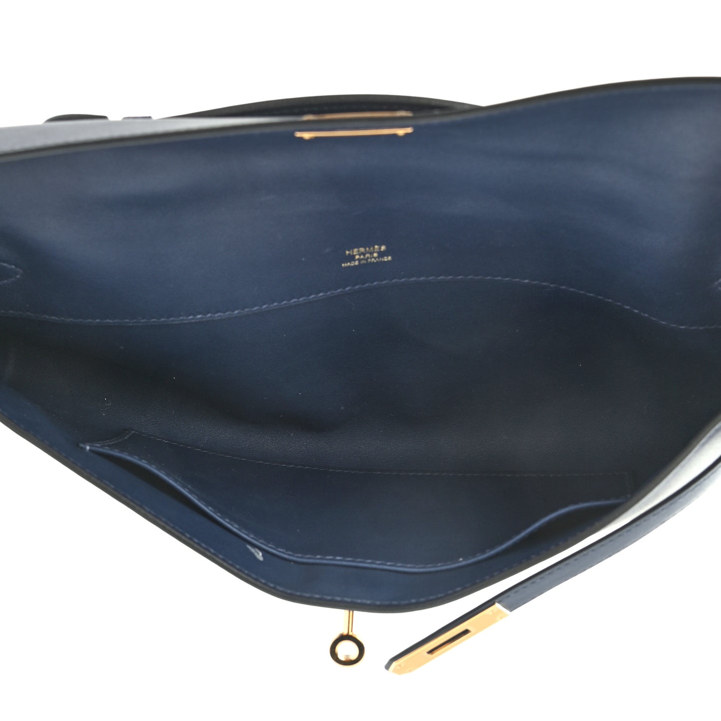 Swift Kelly Cut Clutch Pochette Bleu Navy