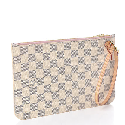 Louis Vuitton Damier Azur Neverfull MM GM Pochette Rose Ballerine 3 of 6