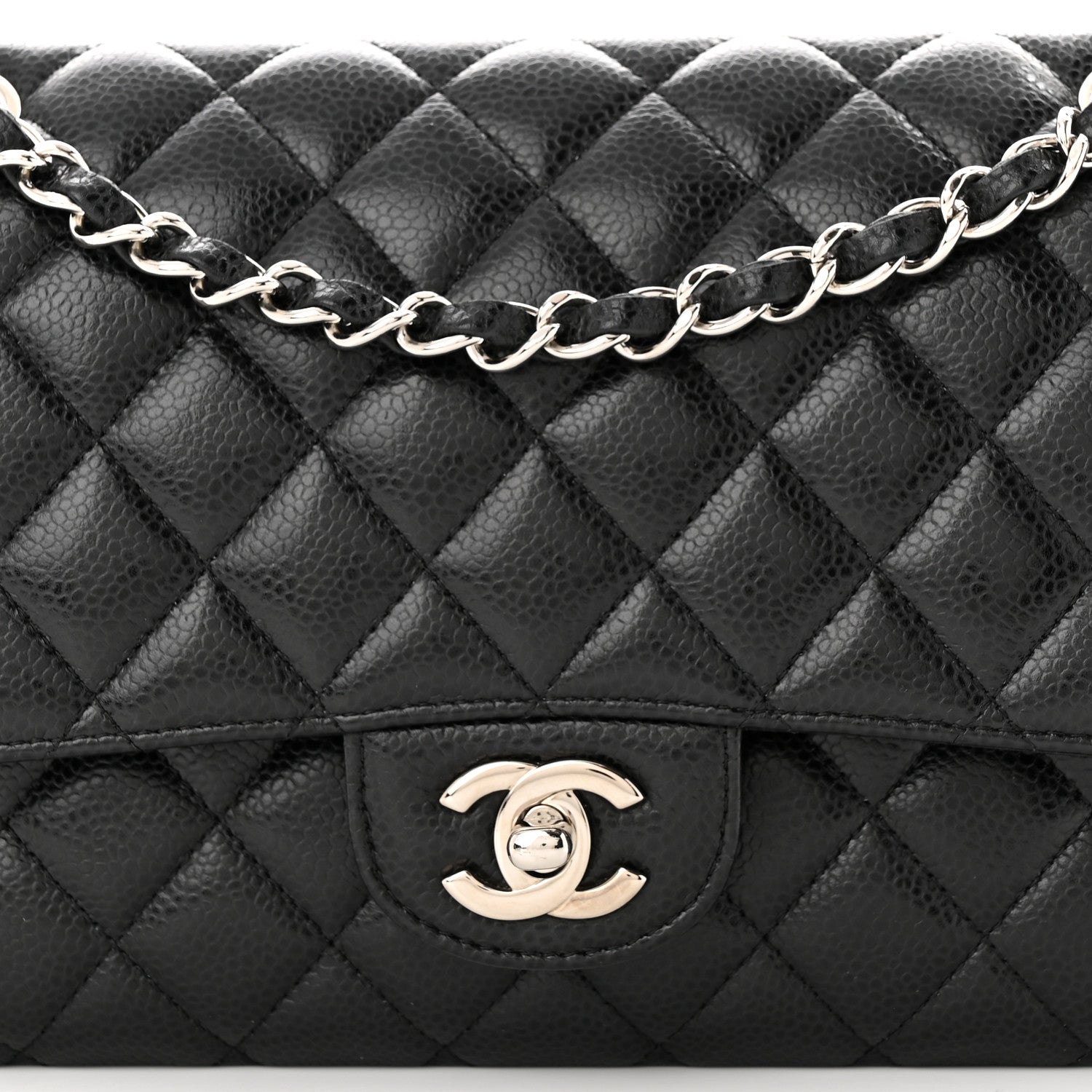 Chanel Caviar Quilted Medium Double Flap Black 8 of 11