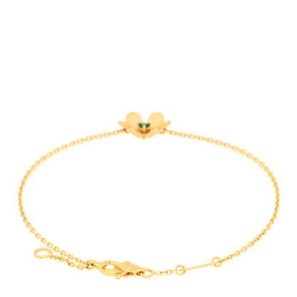 Van Cleef & Arpels 18K Yellow Gold Emerald Mini Frivole Bracelet 2 of 5