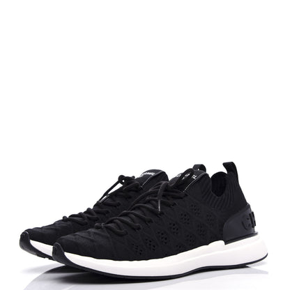 Chanel Fabric Logo Sneakers 38.5 Black 3 of 10