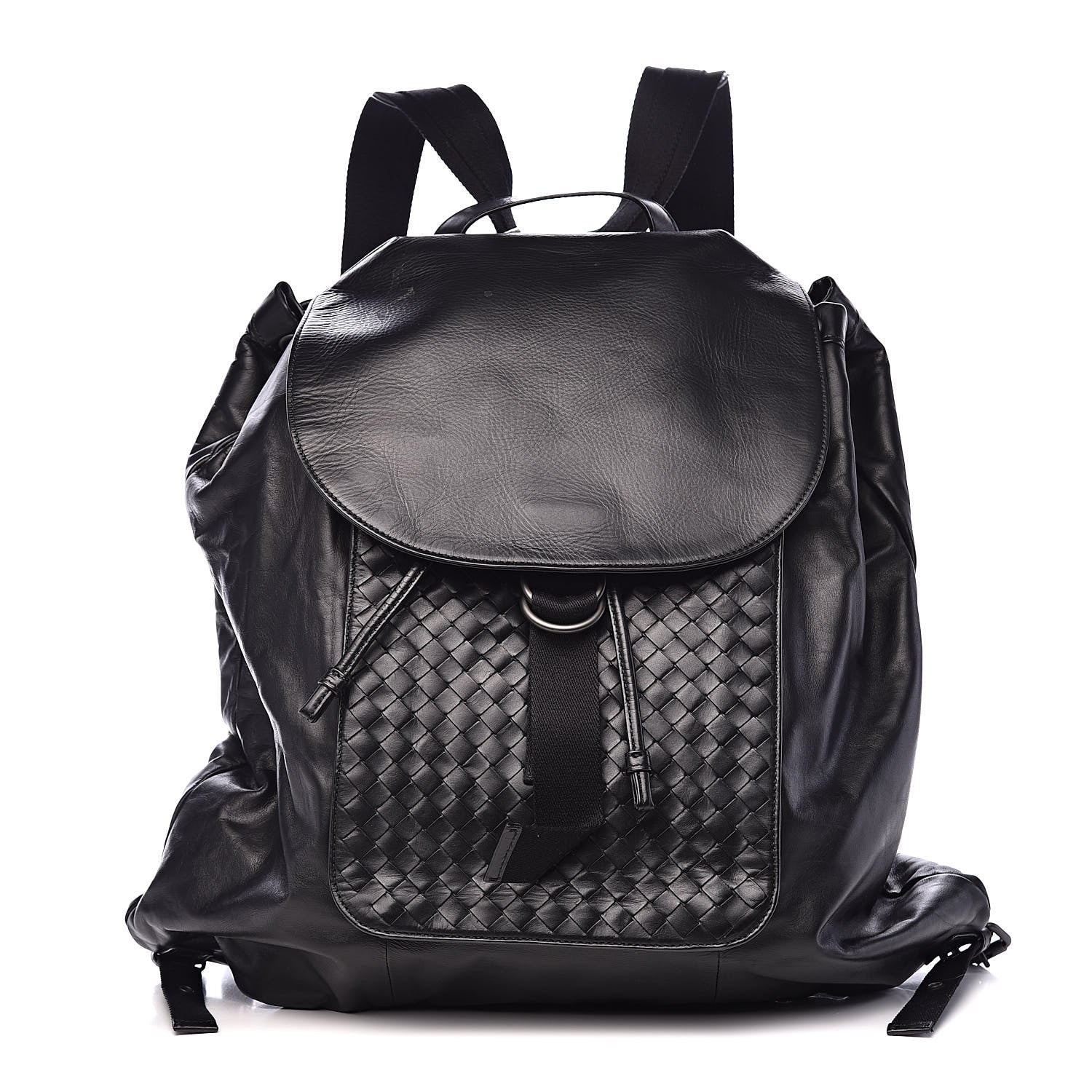 Bottega Veneta Light Calf Intrecciato Backpack Black 1 of 11