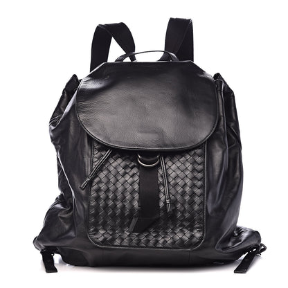 Bottega Veneta Light Calf Intrecciato Backpack Black 1 of 11