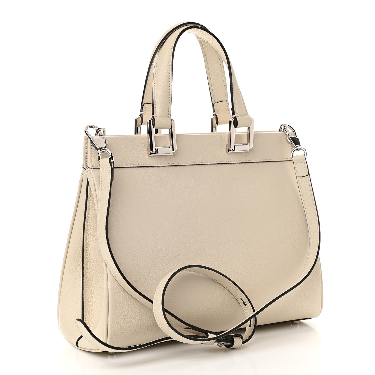 Gucci Grainy Calfskin Small Zumi Top Handle Bag Mystic White 3 of 10