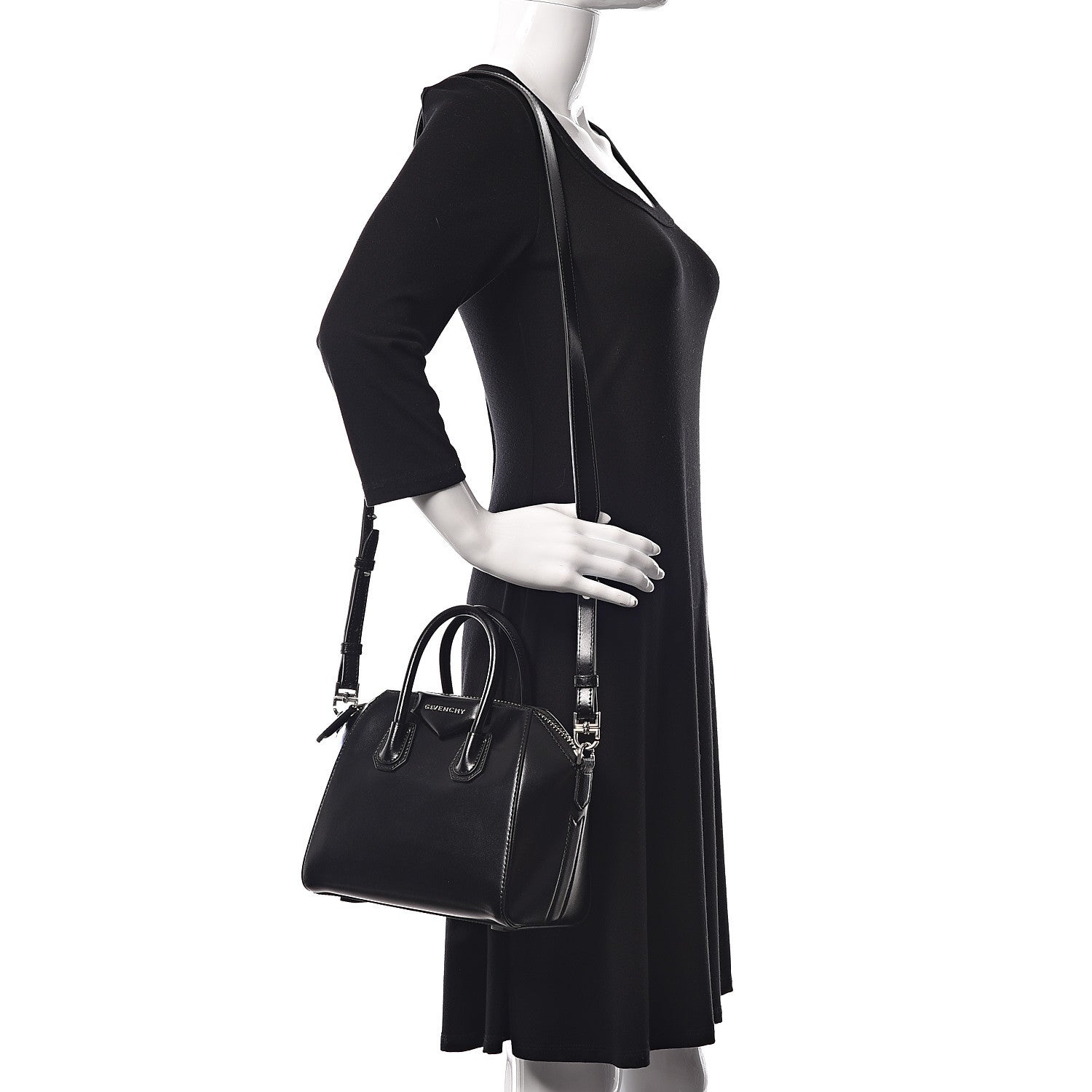 Givenchy Shiny Lord Calfskin Mini Antigona Black 2 of 10