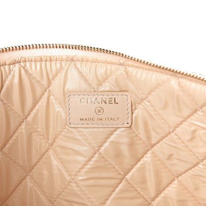 Chanel Woven Raffia Large Deauville Pouch White 6 of 8