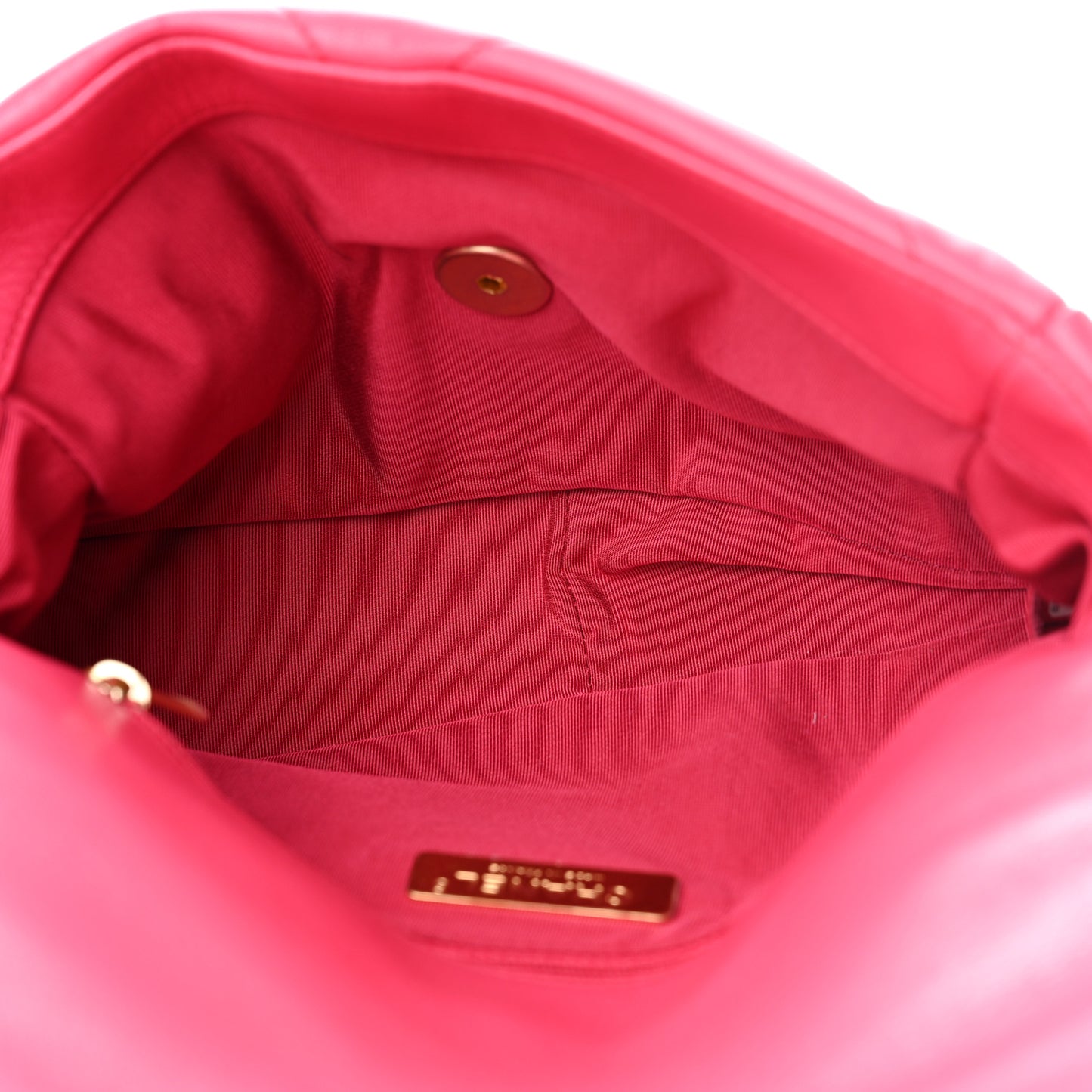 Goatskin Quilted Medium Chanel 19 Flap Dark Pink