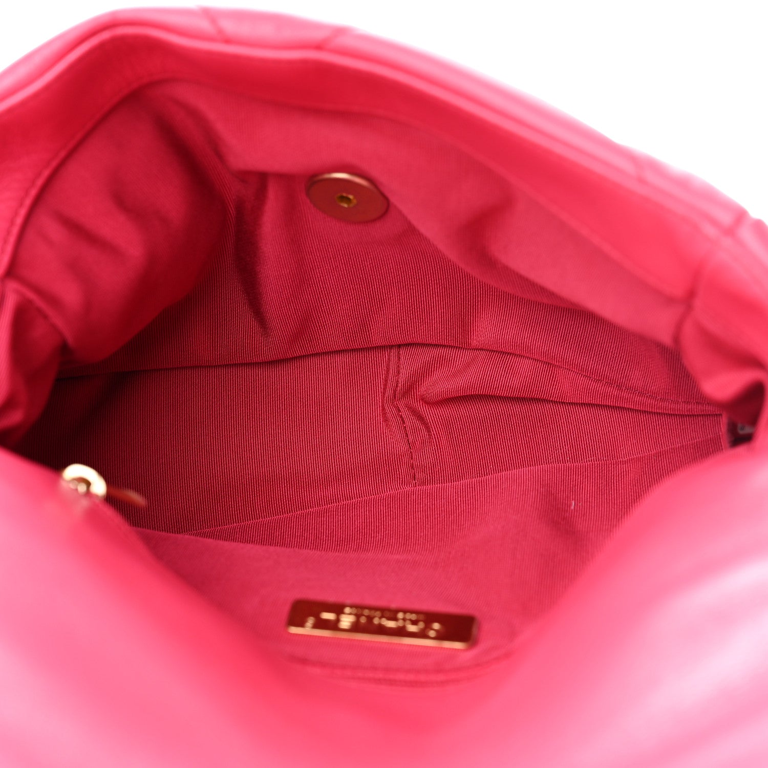 Chanel Goatskin Quilted Medium Chanel 19 Flap Dark Pink 5 of 11