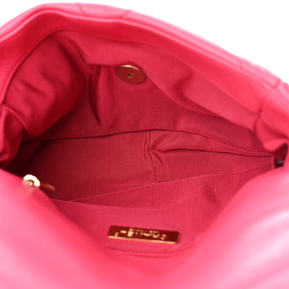 Chanel Goatskin Quilted Medium Chanel 19 Flap Dark Pink 5 of 11