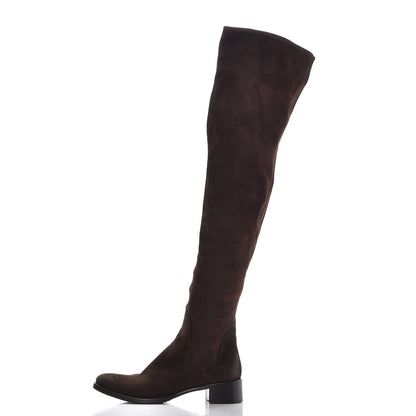 Prada Suede High Boots 37 Brown 1 of 9