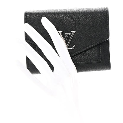 Louis Vuitton Soft Calfskin My Lockme Compact Wallet Black 2 of 7