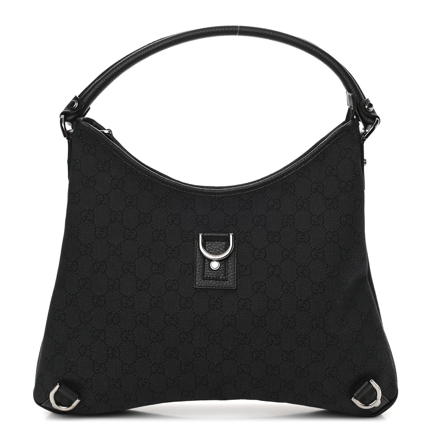 Denim Monogram Abbey D Ring Hobo Black