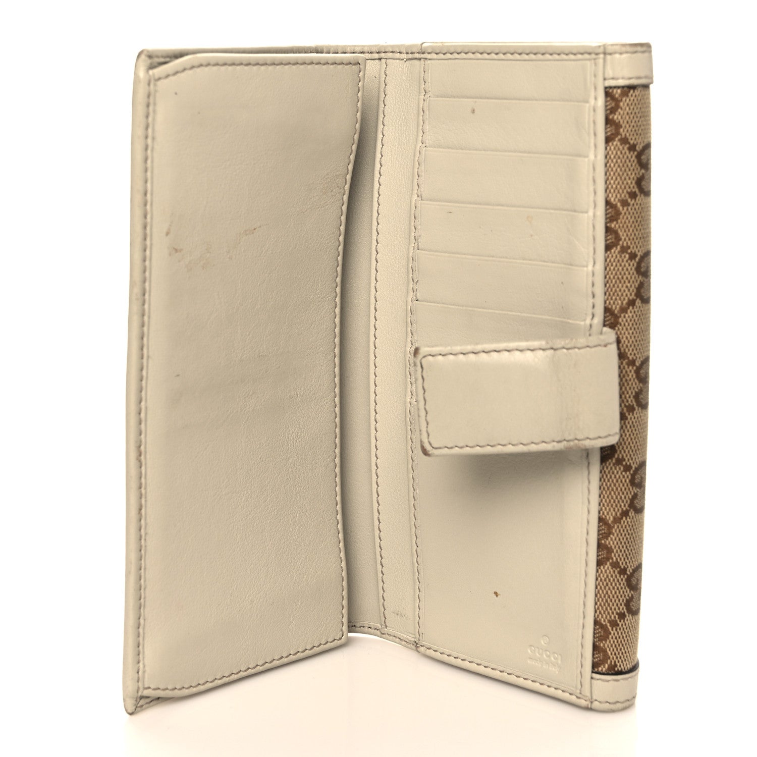Gucci Monogram Margaux Calfskin Sukey Continental Organizer Wallet Beige Ebony Mystic White 5 of 14