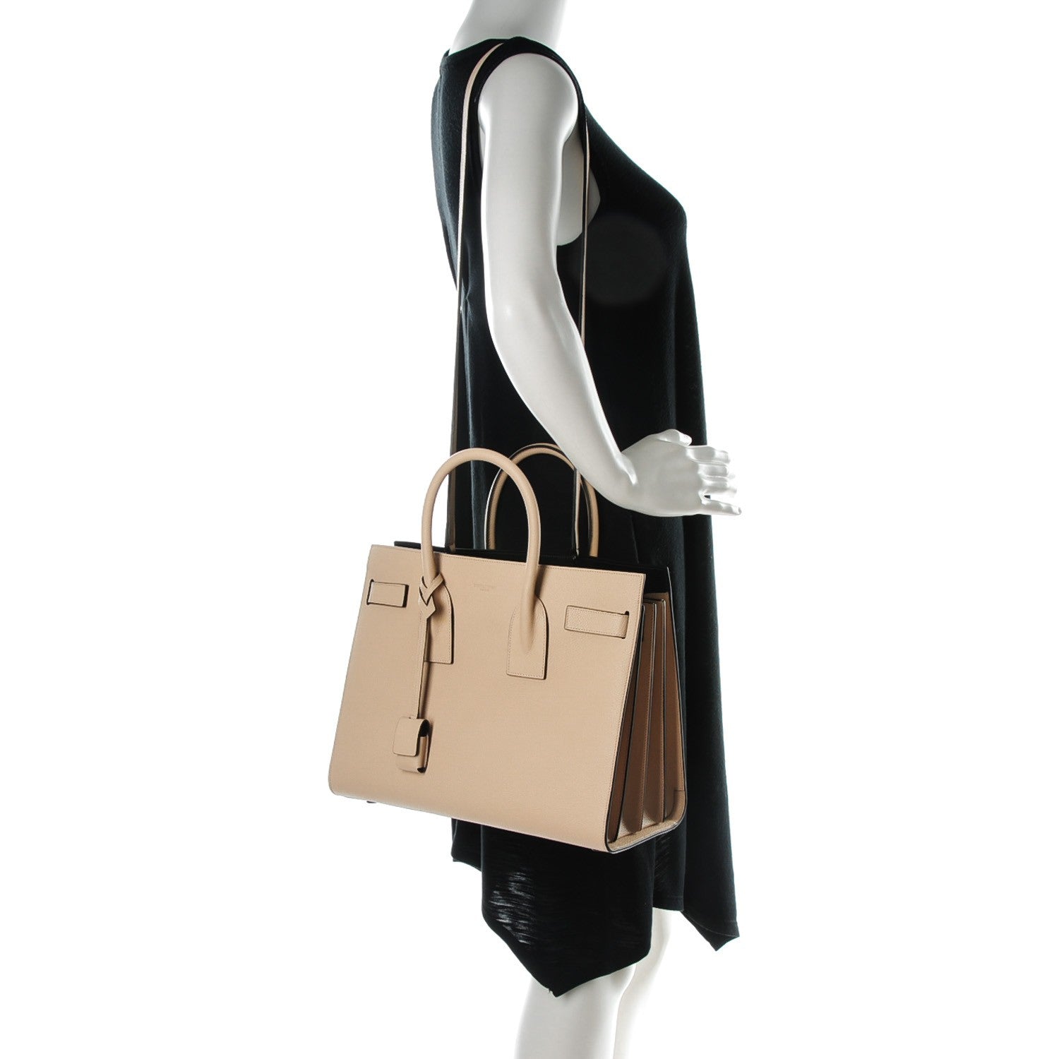 Saint Laurent Grained Calfskin Small Sac De Jour Nude Powder 2 of 7