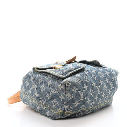 Louis Vuitton Denim Sac a Dos Backpack GM Blue 4 of 9
