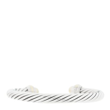 David Yurman Sterling Silver 14K Yellow Gold 7mm Cable Classics Dome Bracelet 2 of 3