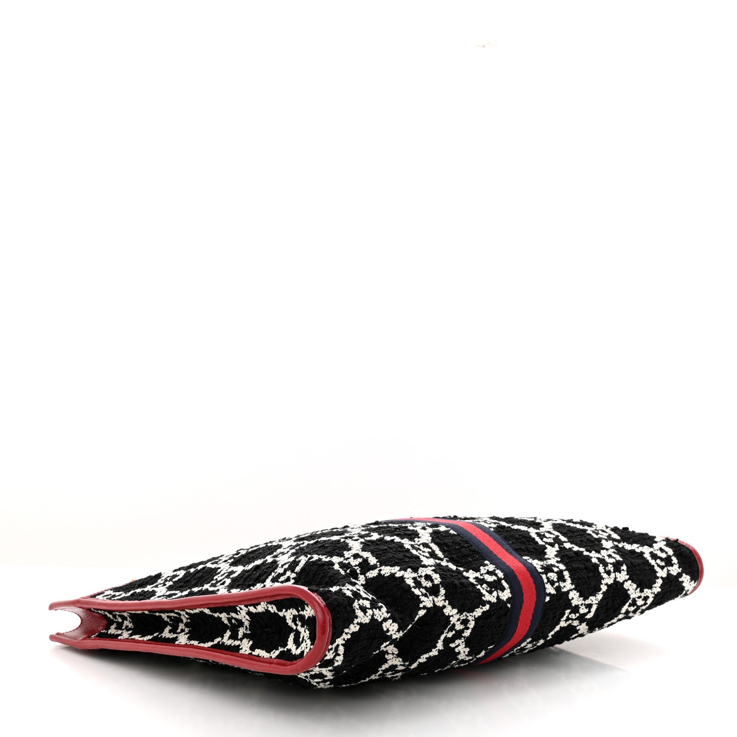 Tweed GG Monogram Large Rajah Chain Tote Romantic Cherry Black White